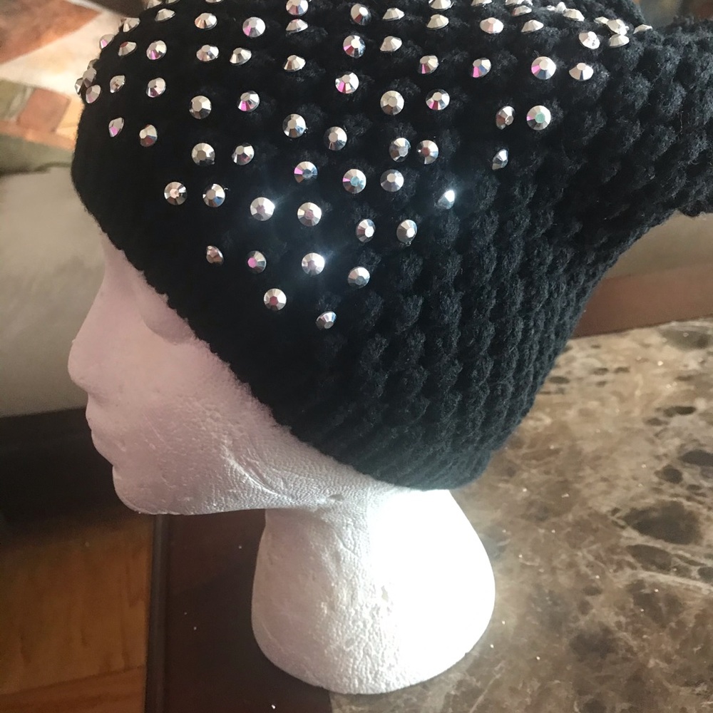 Black Rhinestone Hat - Picture 2 of 4